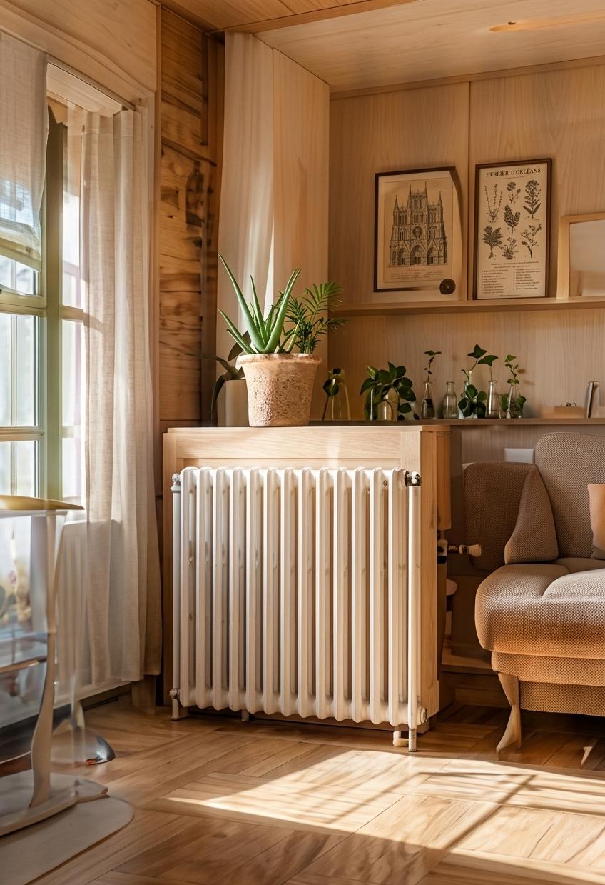 Séjour chauffé par radiateur solaire